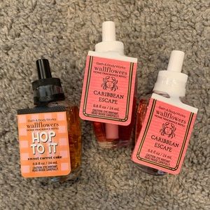 3 Factory Sealed White Barn Wallflowers (2 Caribbean Escape / Sweet Carrot Cake)